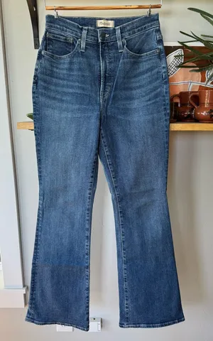 Madewell The Perfect Vintage Flare Jean in Dark Wash Denim Sz 27 thumbnail 1