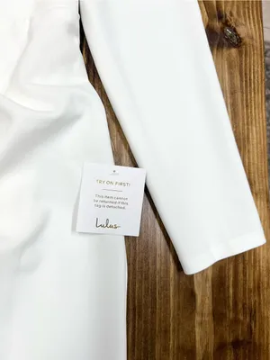 Lulus Stunning Romance White Long Sleeve Mermaid Wedding Maxi Dress Size XL NWT thumbnail 8