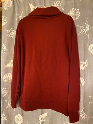 Forever 21 Maroon Burgundy Asymmetrical Quarter Zip Sweatshirt thumbnail 4