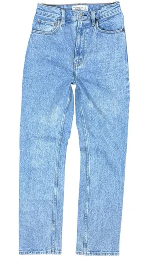 Abercrombie & Fitch 90s Ultra High Rise Straight Jeans Medium Wash Denim 25 / 0 thumbnail 1