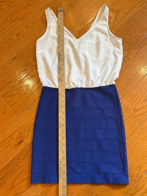 Aqua Colorblock Bandage Mini Dress Size Small HOCO Party thumbnail 3