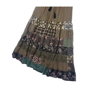 Earthbound Pants Womens Small Black Patchwork Palazzo Boho Hippie Festival Artsy thumbnail 6