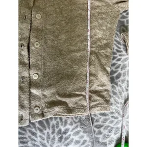 Lou & grey Tan Button Front Cardigan Small Neutral Preppy Sweater Minimalist Office Chic thumbnail 5