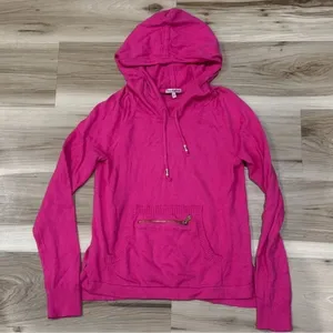 Juicy Couture Pink Pullover Lightweight Hoodie Women’s XS thumbnail 1