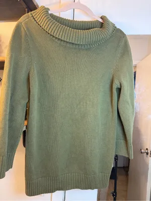 Talbots Olive Green Cowl Neck Sweater thumbnail 1