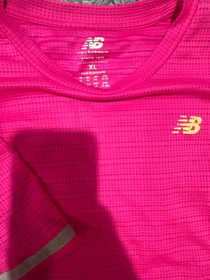 New Balance Hot Pink Short Sleeve Athletic Tee thumbnail 3