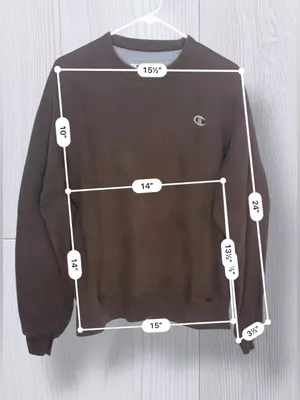 CHAMPION Eco Fleece Dark Brown Embroidered C Logo Crewneck Pullover thumbnail 7