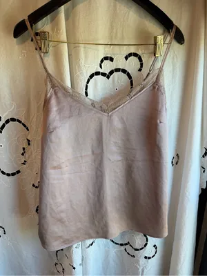 Abercrombie & Fitch Satin Lace Cami lilac M Y2K Coquette Balletcore Fashion thumbnail 1
