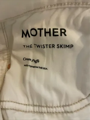MOTHER Denim WIDE LEG Jeans the twister skimp in cream puff thumbnail 3