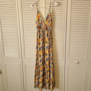 Abercrombie & Fitch Yellow Floral Maxi Dress thumbnail 2