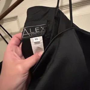 Alex Evenings Black Formal Spaghetti Strap floor length Dress -Size 10 thumbnail 4