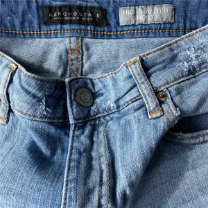 Aeropostale High Waisted Distressed Denim Jean Shorts thumbnail 2