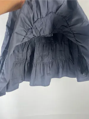 Aritzia Sunday Best Macaron Tiered Mini Skirt Vintage Navy XS NWT thumbnail 4
