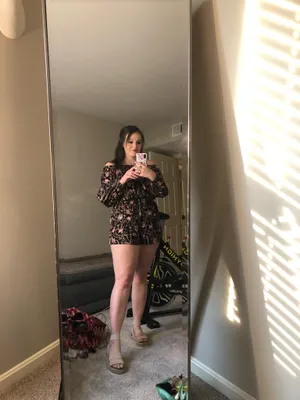 Free People Off-The-Shoulder Romper thumbnail 3