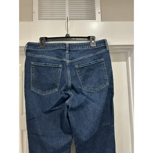 Old Navy Women’s High Rise OG Straight Jeans Dark Wash Button Fly Size 14 thumbnail 4