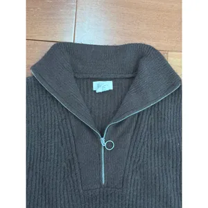 Kaisley Quarter‎ Zip Ribbed Sweater Vest Womens Brown Sleeveless Knit Top XS thumbnail 3