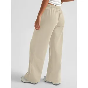 NWT ~ Women's Casual Tan Flare Leg Pockets Knit Drawstring Pull On Pants ~ MED. thumbnail 4