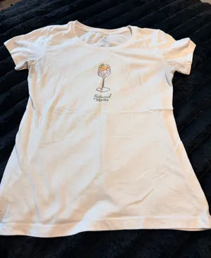 White 'Botanical Spritz' Graphic Tee Size M thumbnail 1