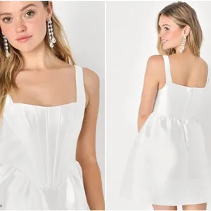 LULUS Bridal Bachelorette Engagement Bridal Shower Sexy Bustier CorsetMini Dress thumbnail 3