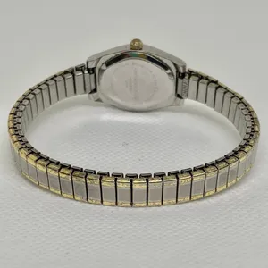 Vintage Accutime women two tone watch quartz analog running thumbnail 4