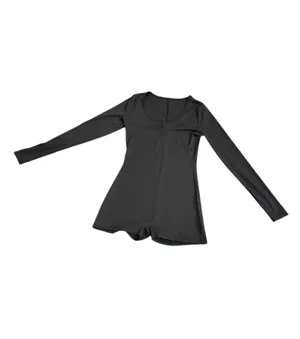 Women’s Long sleeve Shorts Romper Black Size M thumbnail 2