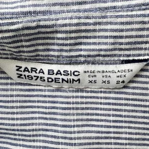 Zara Basic Striped Button Down Tunic Dress XS Blue‎ White Cotton Sleeveless Boho Blue thumbnail 4