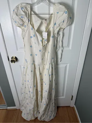 Free People Bali Sprinkled Heart Maxi Dress in Tofu Combo 12 thumbnail 3