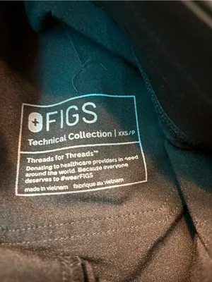 Figs Technical Collection High Waisted Livingston  Scrub Pants Black  XXS/P thumbnail 4