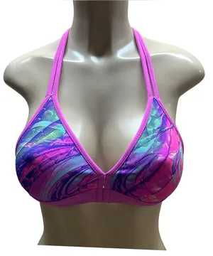 SporttK Size S Multi Color Activewear Top, Made in Colombia. Preloved thumbnail 1