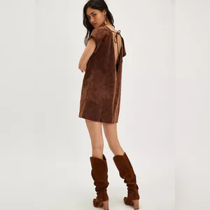 NWT Free People Sawyer Mini Dress Color: Chicory Coffee Size XS thumbnail 3