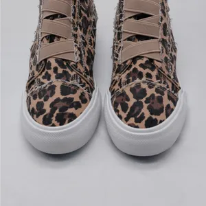 Jenn Ardor Womens Platform Sneakers Size 6 Leopard Print Distressed Y2K Street thumbnail 7