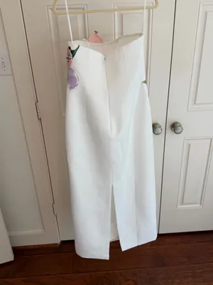 Leo Lin Rayna Floral Maxi Dress White Size 8 thumbnail 5