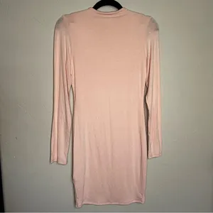 Baby Mama X Naked Wardrobe NWT Maternity Peach Pink Bodycon Soft‎ Dress thumbnail 10