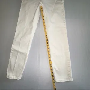 RE/DONE • 90s High Rise Ankle Crop Jeans Vintage White Denim Sz 25 thumbnail 12