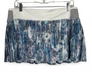 Lululemon Time‎ To Shine Skirt Skort Size 10 Blurry Belle Battleship Stripe thumbnail 1