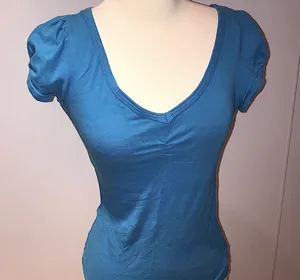 Forever 21 Vintage Y2K Blue V-neck Top thumbnail 1