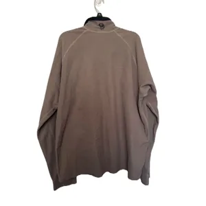 Mountain Hardwear‎ gray/beige quarter Zip fleece sweatshirt size L thumbnail 2