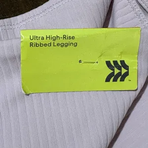 Ultra High-Rise Ribbed Leggings - Light Pink thumbnail 5