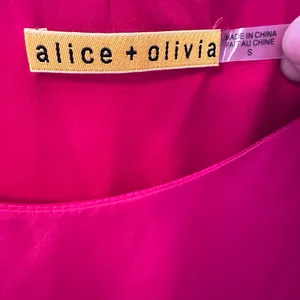 Alice + Olivia Pink 100% Silk Ruffle Hem‎ Mini Slip Dress Size S 83656643 thumbnail 3