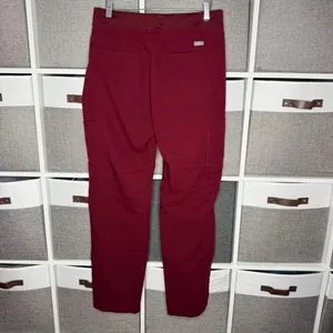 Figs Women's Technical Collection Scrub Pants Red Burgundy Size Medium thumbnail 3