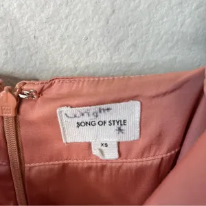 Revolve Song Of Style Copper Pink Midi Dress Open Tie Front Womens Size‎ XS thumbnail 6
