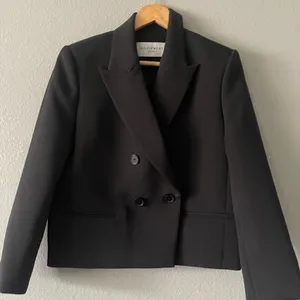 Equipment Femme Ori Black Double-Breasted Jacket thumbnail 6