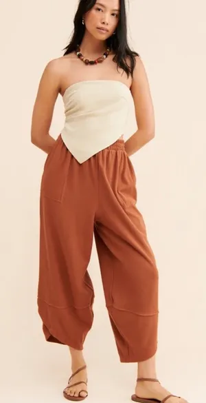 FREE PEOPLE Beach Leo Barrel Pants thumbnail 1