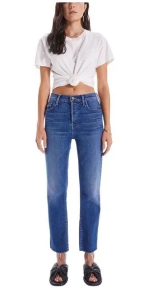 Mother Tomcat Ankle Fray Jeans in Let’s Just Be Friends thumbnail 1