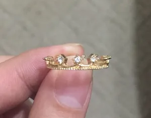 Gold Plated Crown Ring thumbnail 1