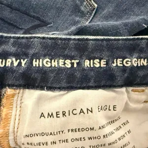 American Eagle Curvy Highest Rise Jegging Size 16R Blue thumbnail 6