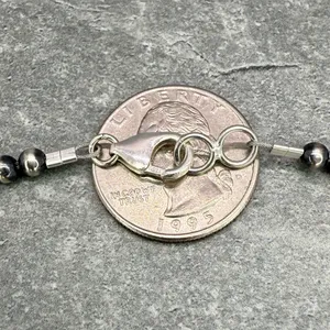 Handmade 15” Navajo Style Sterling Silver Pearls Choker thumbnail 9