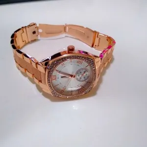 NEW BRONZE Crystal Lady Luxe Watch Stainless Steel Band Classic Quartz Time thumbnail 10