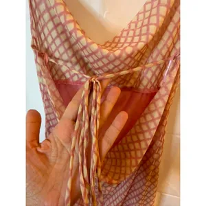Zara Tulle Cawl Neck Long Open Back Dress in Bubblegum Pink Women's sz. M thumbnail 5