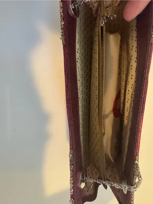 Elegant Maroon Embellished Evening Clutch thumbnail 3